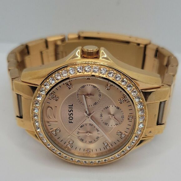 Fossil Riley ES2811 Women's Stainless Steel Analog Dial Quartz Wrist Watch DE278 - Picture 6 of 10